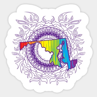 Maryland Mandala Pride Sticker